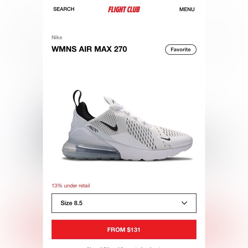 Nike WMNS Air Max 270 White with Black Accents